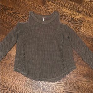 Key hole shoulder knit Sweater